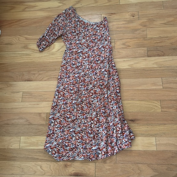 American Eagle | One-Shoulder Floral Dress | Slit | size M - Picture 5 of 7